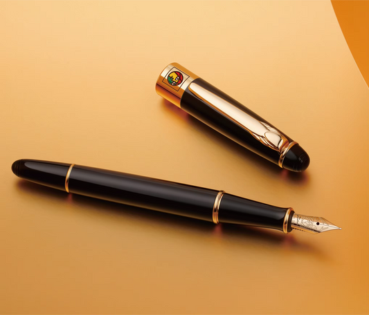 High-Quality Black & Gold Luxury Metal Fountain Pen – Custom Logo Available
