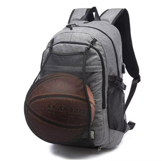 Wholesale Fashionable Backpack – Mesh Shoulders, Basketball-Carrying, USB Charging Port (For Teenagers, Sports & School)