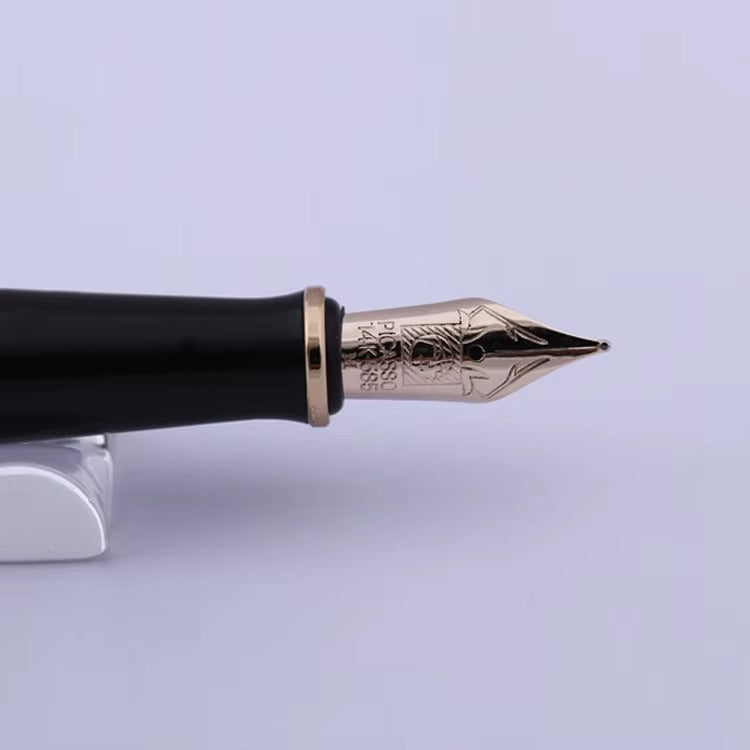 High-Quality Black & Gold Luxury Metal Fountain Pen – Custom Logo Available