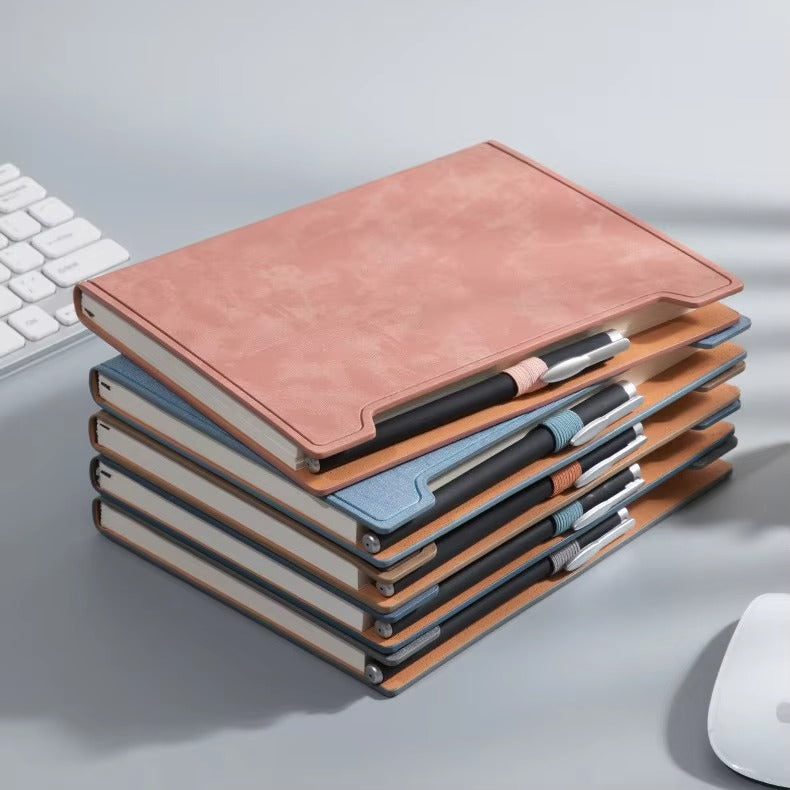 Custom Logo A5 Business Notebook – 100 Sheets, Thermal Bound (Printed Planner for Meetings & Work)