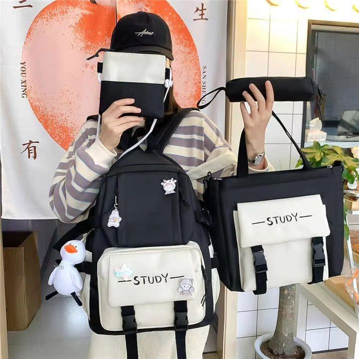 Wholesale Large - Capacity Canvas School Backpack – for Grade 3 - 5 & Junior High School Students