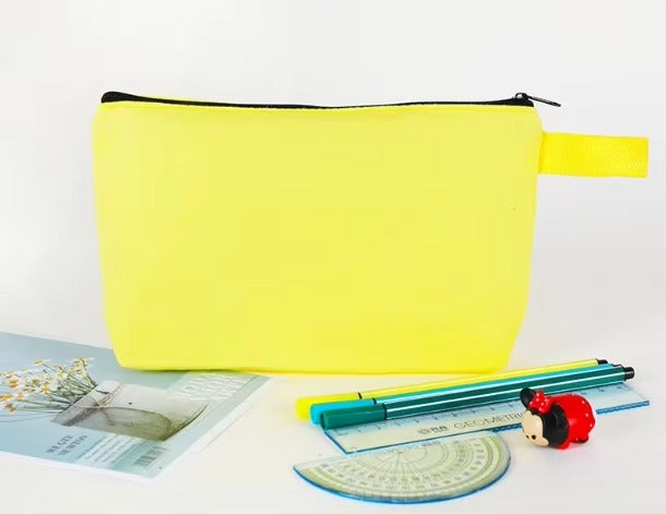 Custom Logo Canvas Pencil Case – Large Capacity, Zippered (Fabric Storage Pouch for Stationery)