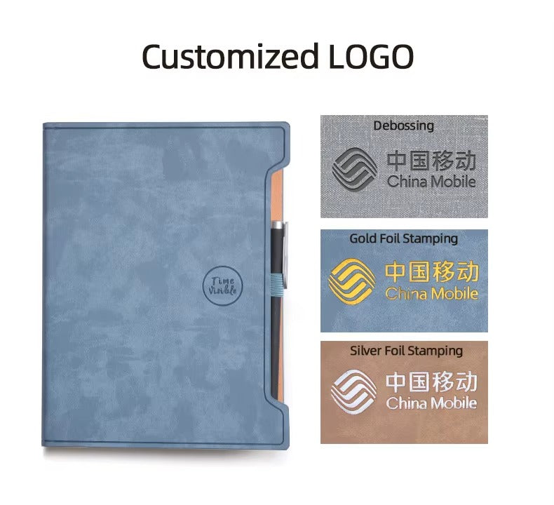 Custom Logo A5 Business Notebook – 100 Sheets, Thermal Bound (Printed Planner for Meetings & Work)