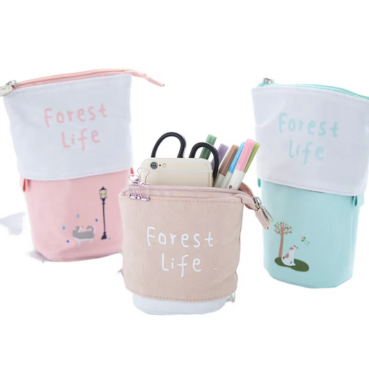 Large-Capacity Multifunctional Fabric Pencil Case – Purse-Style (Pen, Coin & Stationery Holder)
