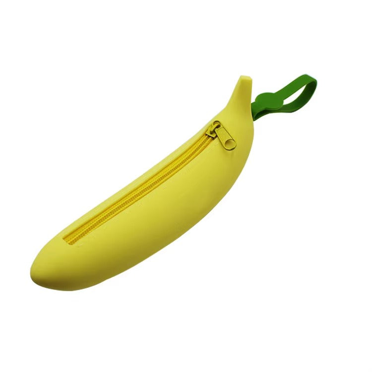 Large-Capacity Silicone Pencil Case – Zippered, Fruit & Vegetable Cartoon Design (Student Stationery Storage Bag)