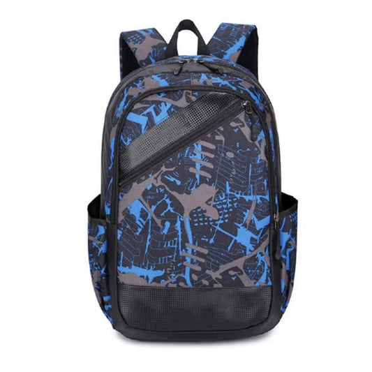 Wholesale Custom Blue Nylon Backpack – Zipper Closure, Strap (For Students, Travel & Laptop Carry)