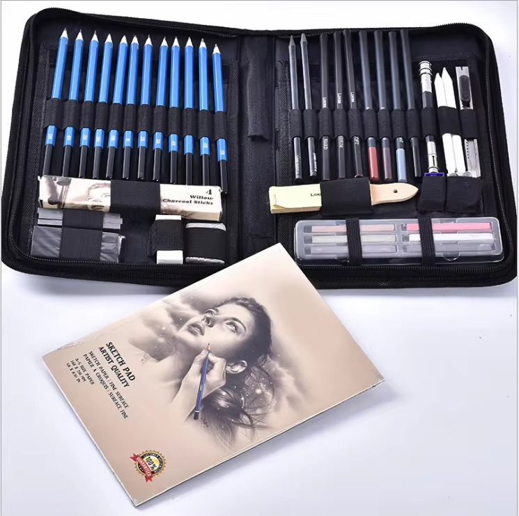 48-Piece Kids' Art Stationery Set – Sketching, Painting & Drawing Pencils