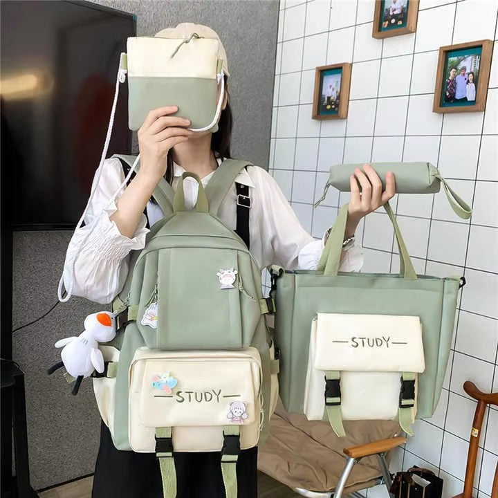 Wholesale Large - Capacity Canvas School Backpack – for Grade 3 - 5 & Junior High School Students