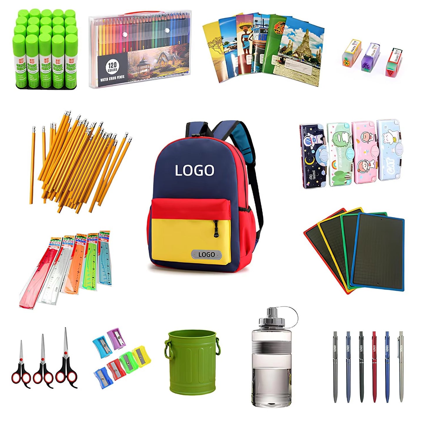 Customized Hot-Selling Kids' Stationery Set – Includes School Bag, Pencil Case & Notebook