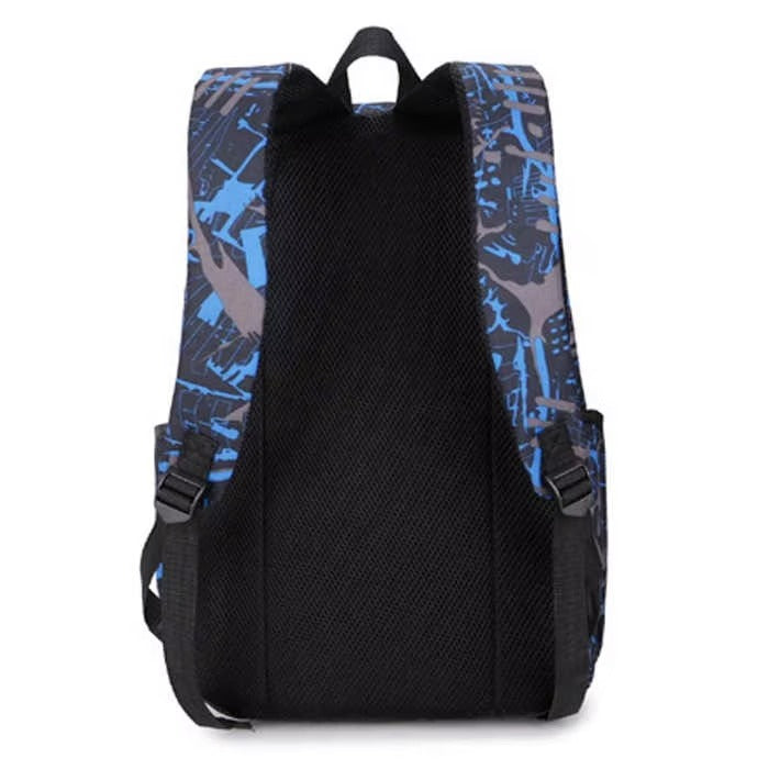 Wholesale Custom Blue Nylon Backpack – Zipper Closure, Strap (For Students, Travel & Laptop Carry)