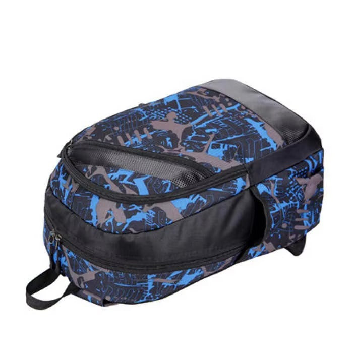 Wholesale Custom Blue Nylon Backpack – Zipper Closure, Strap (For Students, Travel & Laptop Carry)