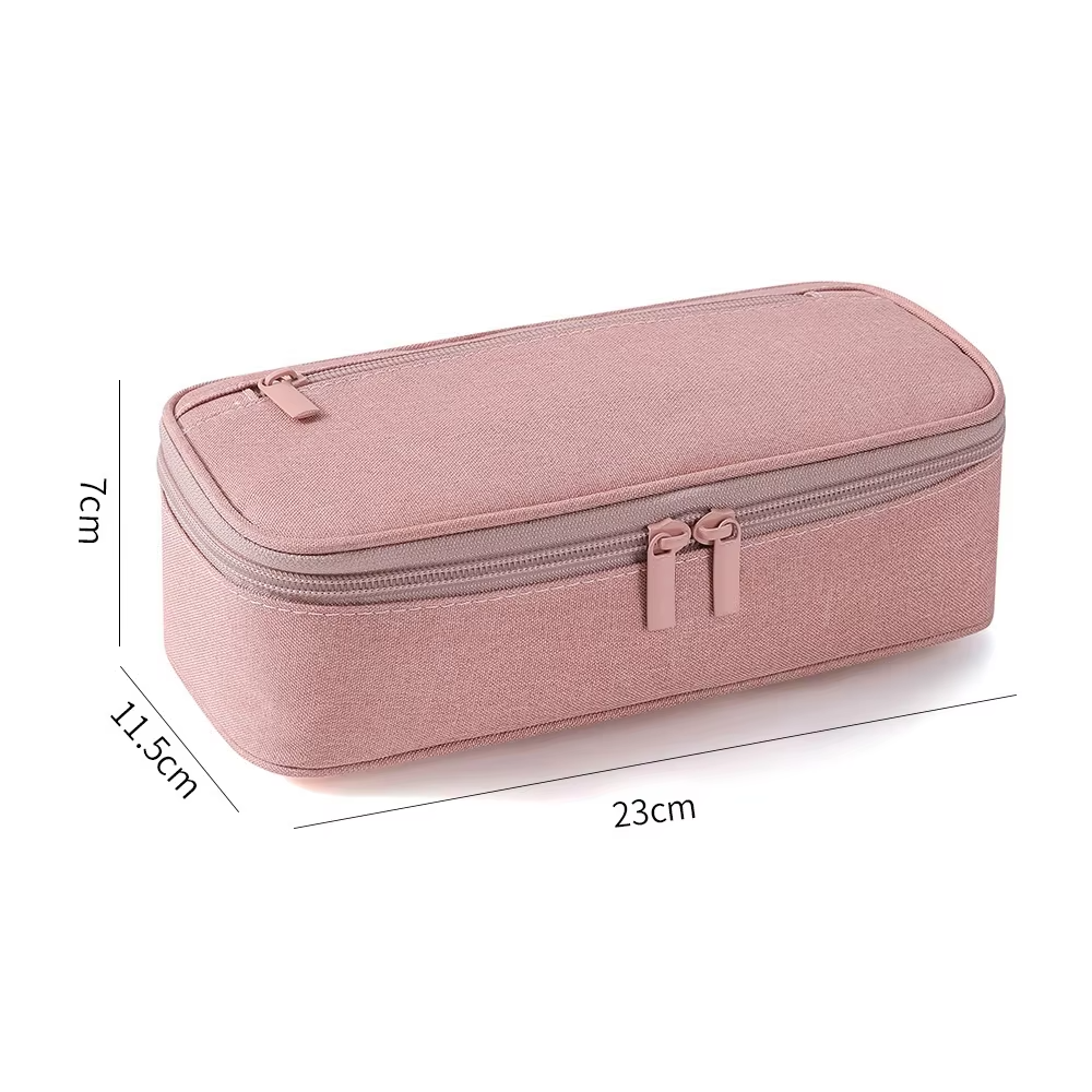 Large-Capacity Solid Color Canvas Pencil Case – Ins Style (Kids' School Stationery Storage for Students)