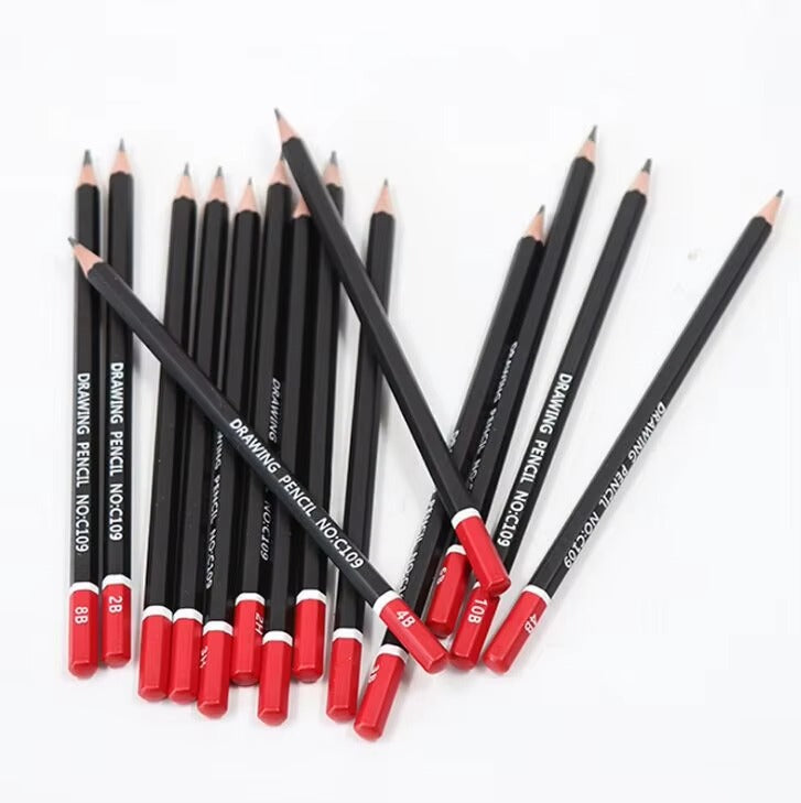 30-Piece Deluxe Art Stationery Set – Tin Box, Drawing & Sketch Pencils (For Students & Kids)