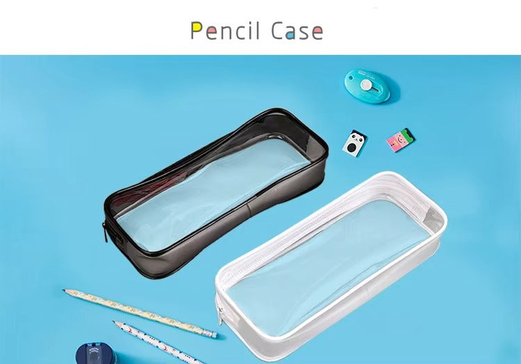 Wholesale Transparent PVC Pencil Case – Large Capacity, Zippered (With Printed Logo | For Students)