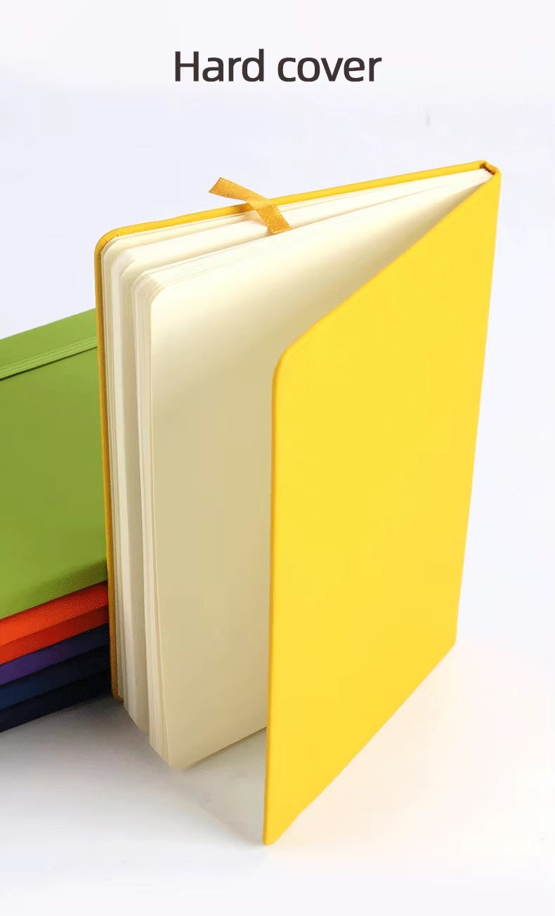Custom Logo A5 Notebook – PU Leather Cover, Elastic Band (Student Stationery | Business Promotion Gift)